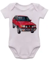 Body Bebê Infantil roupa criança Volkswagen Gol gti antigo - Foto 3