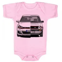 Body Bebê Infantil roupa criança Volkswagen golf gti antigo e novo - Foto 2