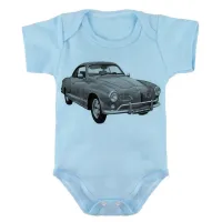 Body Bebê Infantil roupa criança volkswagen karmann ghia carro - Foto 2
