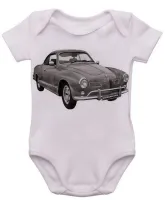 Body Bebê Infantil roupa criança volkswagen karmann ghia carro - Foto 3