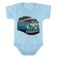 Body Bebê Infantil roupa criança Volkswagen Kombi corujinha - Foto 2