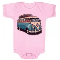 Body Bebê Infantil roupa criança Volkswagen Kombi corujinha - Foto 4