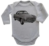 Body Bebê Infantil roupa criança volkswagen karmann ghia - Foto 4
