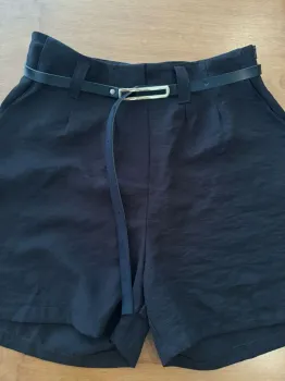 BERMUDA ALFAIATARIA + CINTO - PRETO P/M - Foto 2