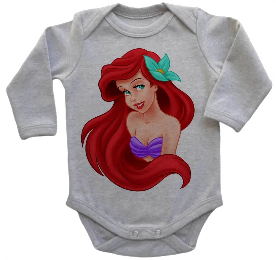 Body Bebê Infantil roupa criança Ariel pequena sereia princesa