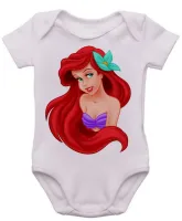 Body Bebê Infantil roupa criança Ariel pequena sereia princesa - Foto 3