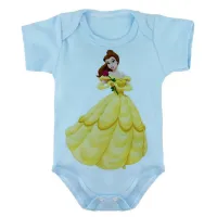 Body Bebê Infantil roupa criança Bela ea fera princesa da Disney - Foto 2