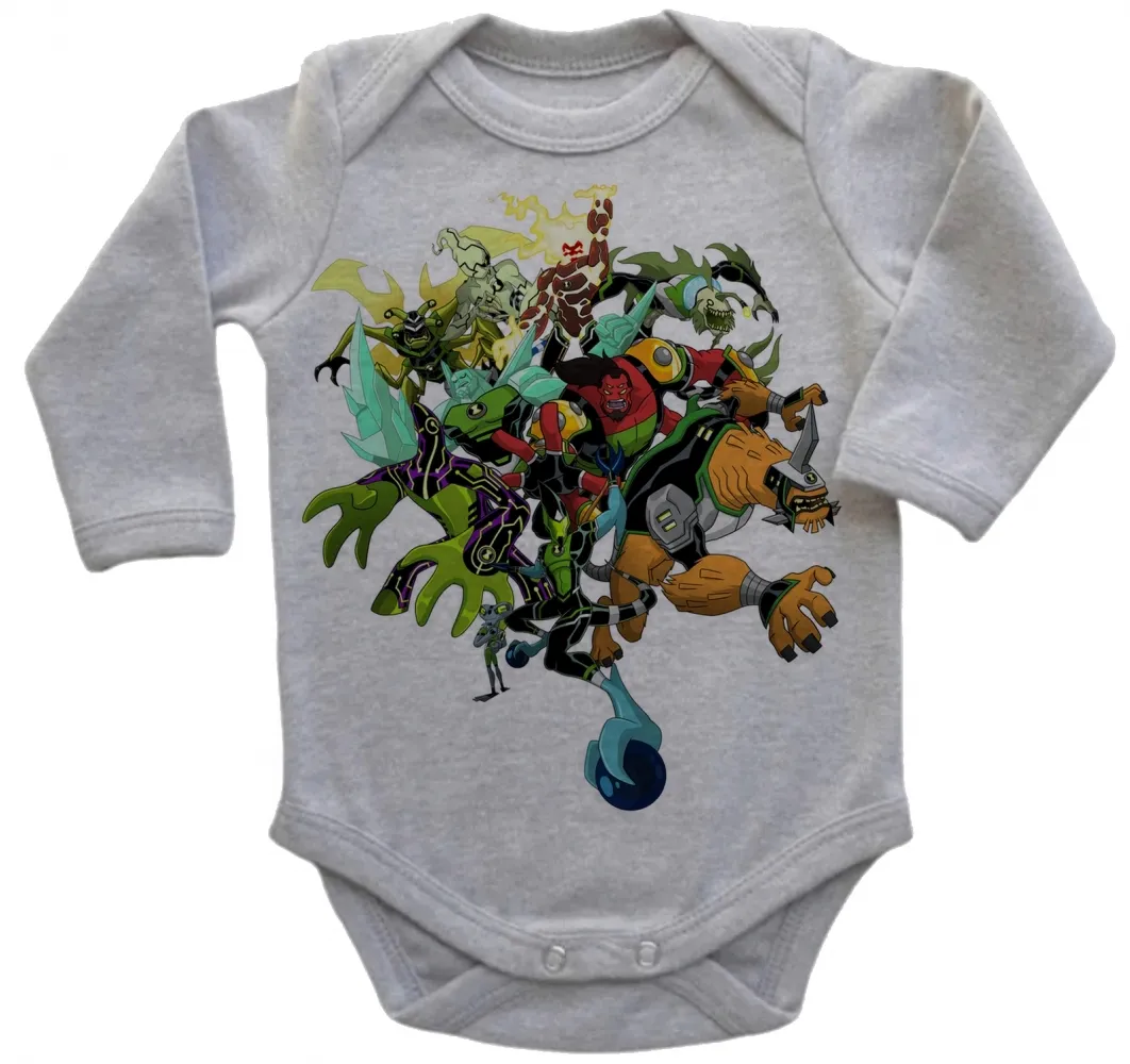 Body Bebê Infantil roupa criança Ben 10 personagens monstros