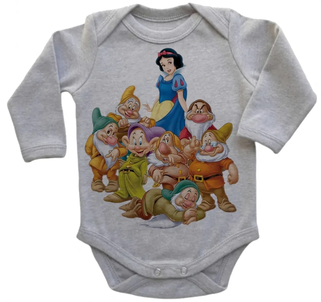 Body Bebê Infantil roupa criança Branca de neve 7 anões