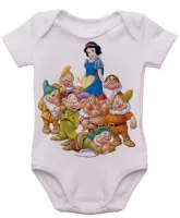 Body Bebê Infantil roupa criança Branca de neve 7 anões - Foto 3