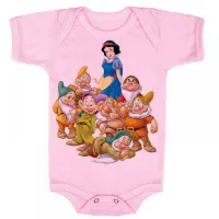 Body Bebê Infantil roupa criança Branca de neve 7 anões - Foto 4