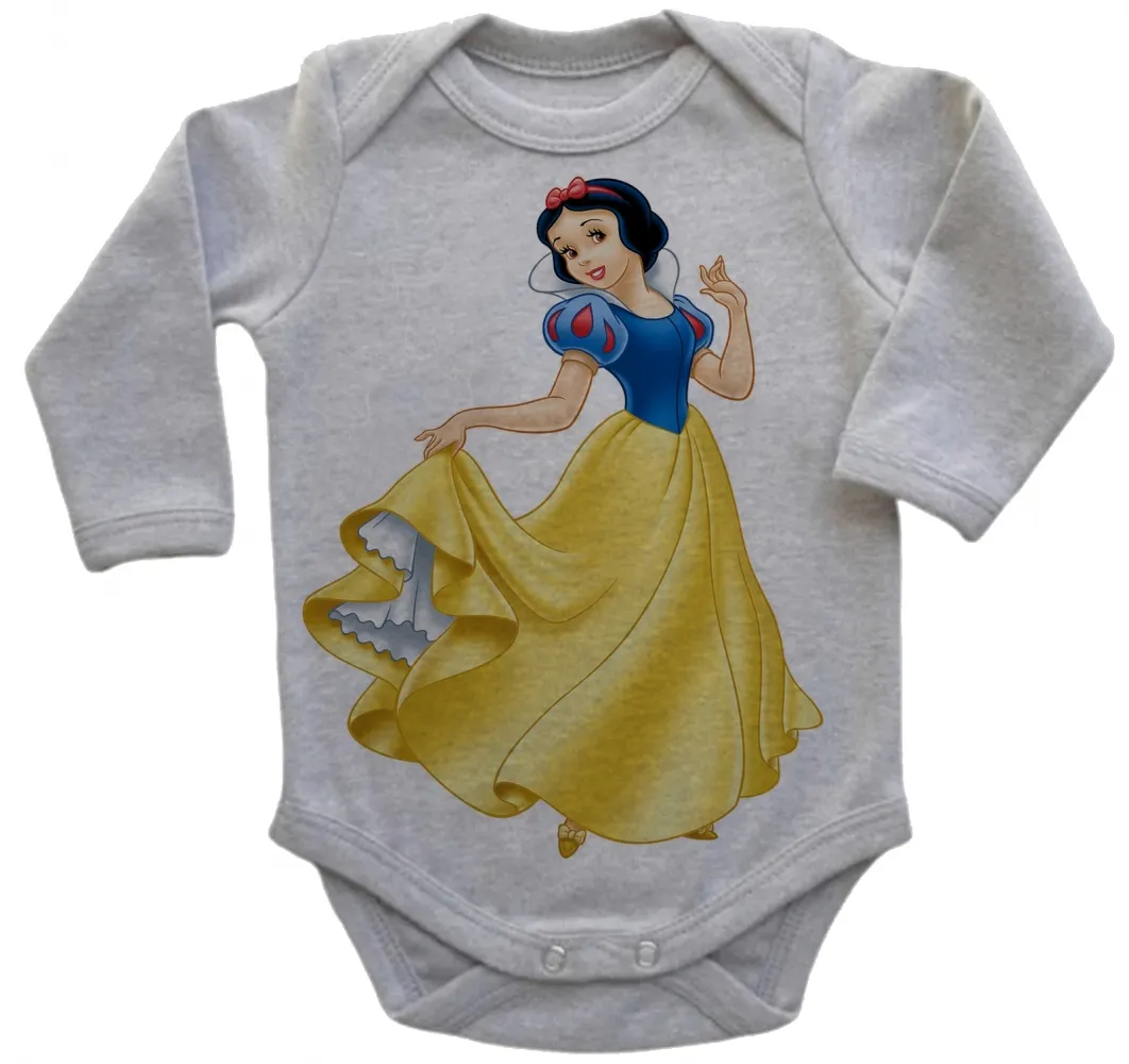 Body Bebê Infantil roupa criança Branca de neve princesa disney