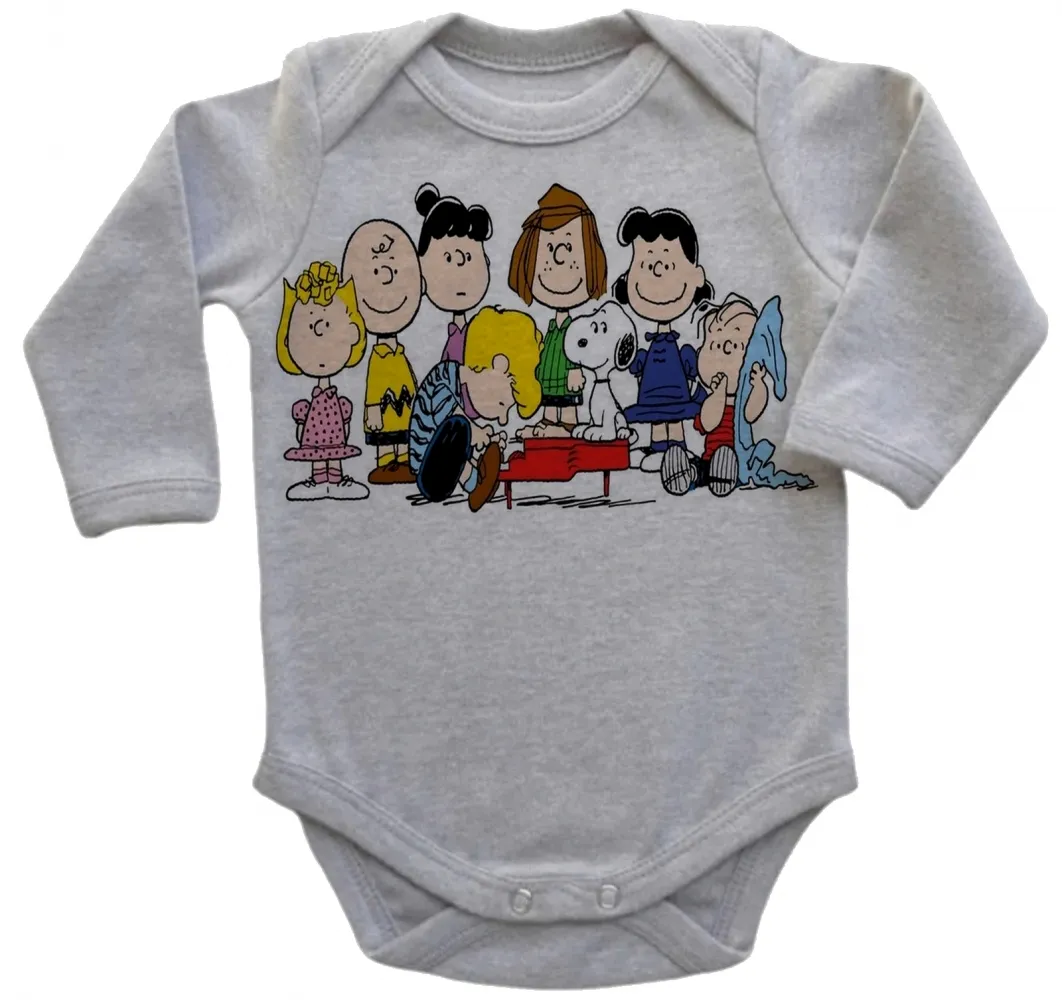Body Bebê Infantil roupa criança Charlie brow snoopy turma Imagem