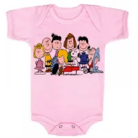Body Bebê Infantil roupa criança Charlie brow snoopy turma - Foto 4
