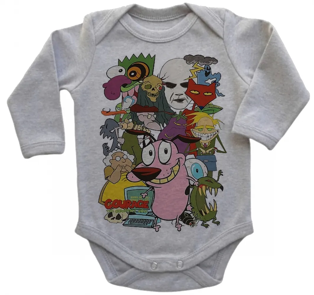 Body Bebê Infantil roupa criança Coragem cão covarde Vilão