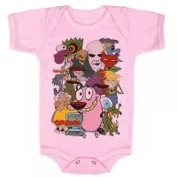 Body Bebê Infantil roupa criança Coragem cão covarde Vilão - Foto 3