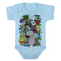 Body Bebê Infantil roupa criança Coragem cão covarde Vilão - Foto 4