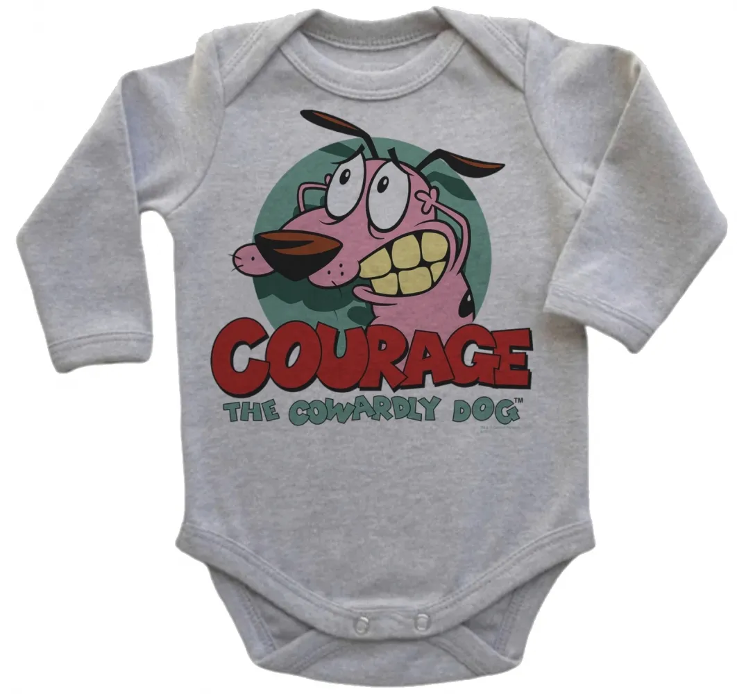 Body Bebê Infantil roupa criança Coragem cão dog cachorro
