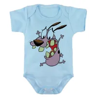 Body Bebê Infantil roupa criança Coragem o cão covarde desenho - Foto 2