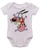 Body Bebê Infantil roupa criança Coragem o cão covarde desenho - Foto 3