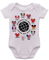 Body Bebê Infantil roupa criança Disney park paises mickey - Foto 3