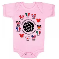 Body Bebê Infantil roupa criança Disney park paises mickey - Foto 4