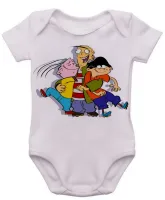 Body Bebê Infantil roupa criança Du Dudu e Edu desenho antigo - Foto 3