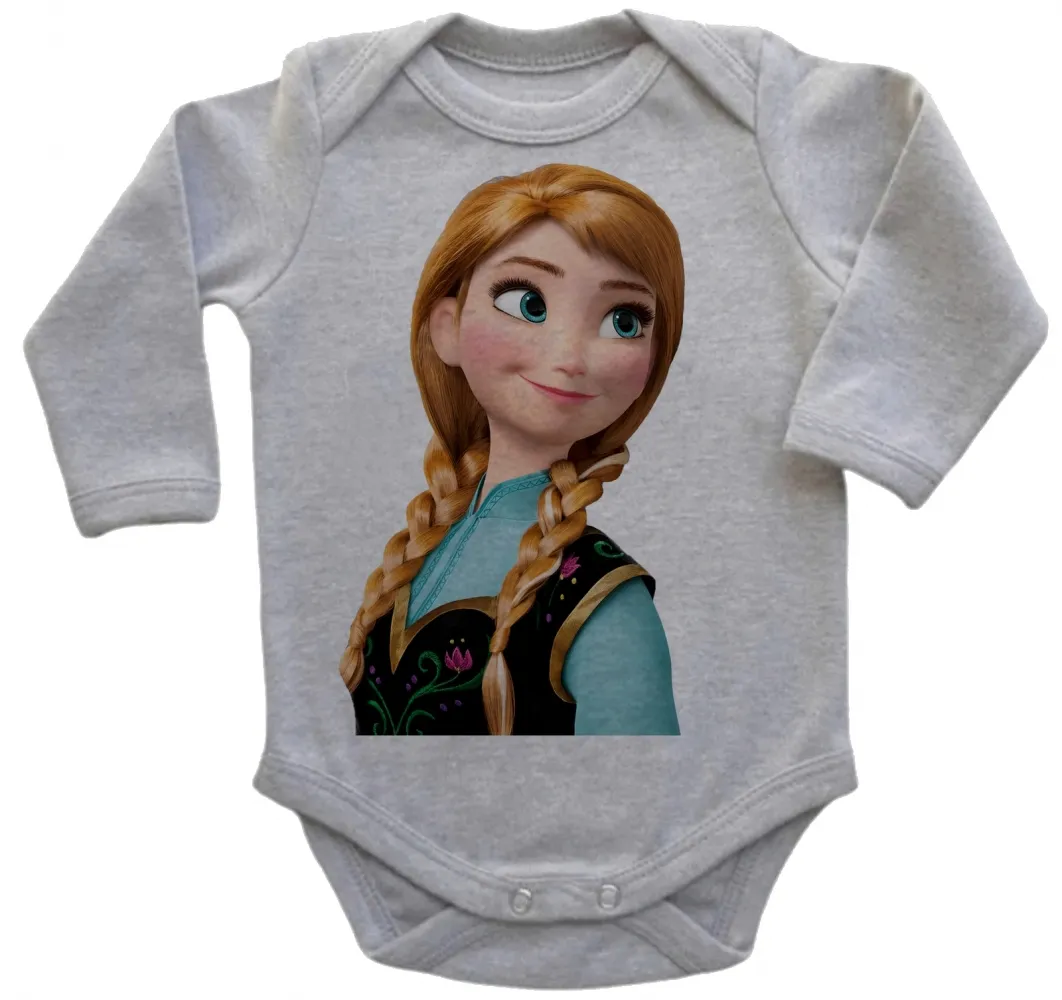Body Bebê Infantil roupa criança Frozen Anna irmã da Elsa