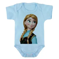 Body Bebê Infantil roupa criança Frozen Anna irmã da Elsa - Foto 2