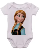 Body Bebê Infantil roupa criança Frozen Anna irmã da Elsa - Foto 3