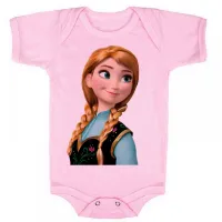 Body Bebê Infantil roupa criança Frozen Anna irmã da Elsa - Foto 4