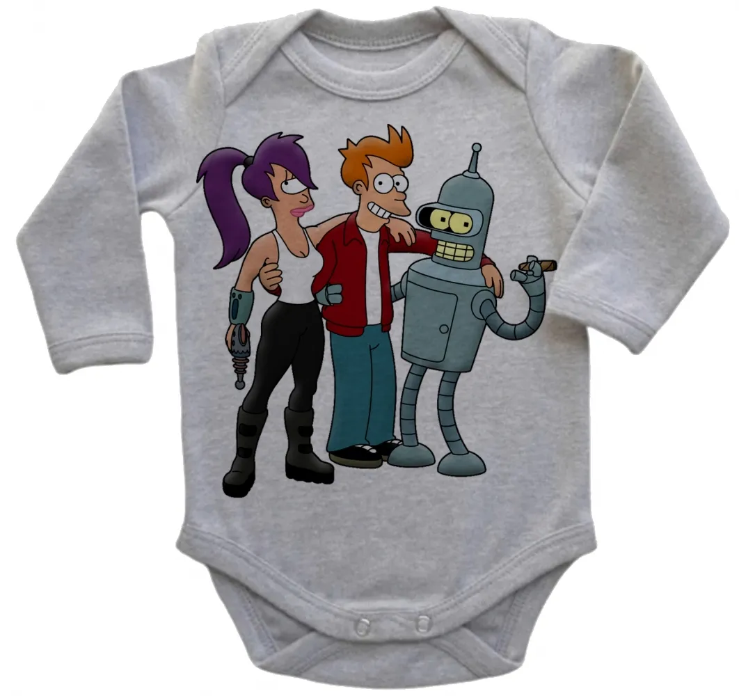 Body Bebê Infantil roupa criança Futurama robô desenho