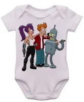 Body Bebê Infantil roupa criança Futurama robô desenho - Foto 3