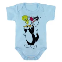 Body Bebê Infantil roupa criança Gato frajo e Piu piu amigos - Foto 2