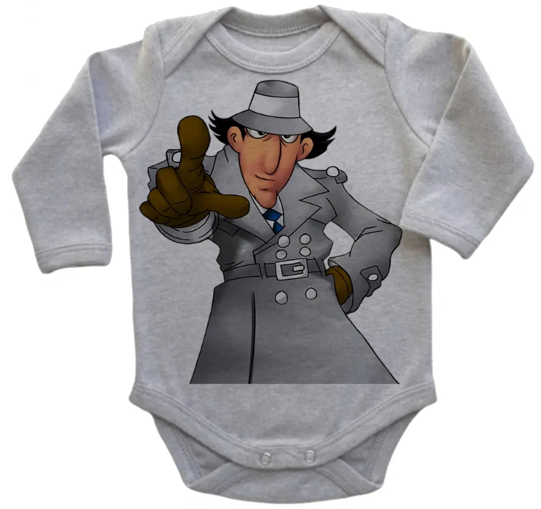 Body Bebê Infantil roupa criança inspetor bugiganga desenho Imagem