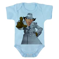 Body Bebê Infantil roupa criança inspetor bugiganga desenho - Foto 2
