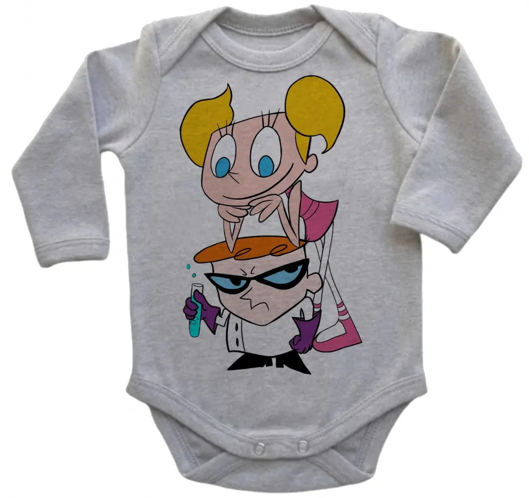 Body Bebê Infantil roupa criança Laboratório Dexter desenho