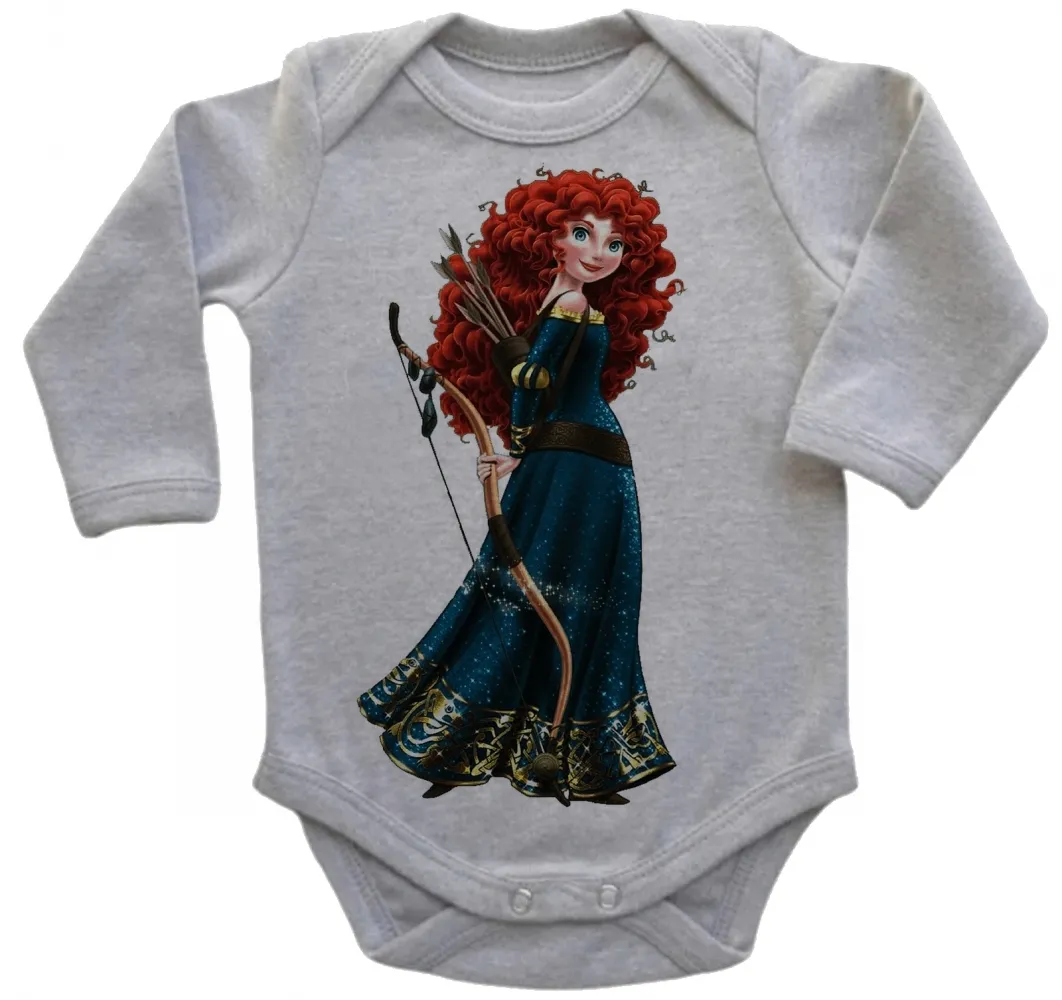 Body Bebê Infantil roupa criança Meridia Valente princesa disney Imagem