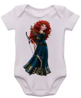 Body Bebê Infantil roupa criança Meridia Valente princesa disney - Foto 3