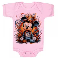 Body Bebê Infantil roupa criança Mickey mouse baby desenho - Foto 4