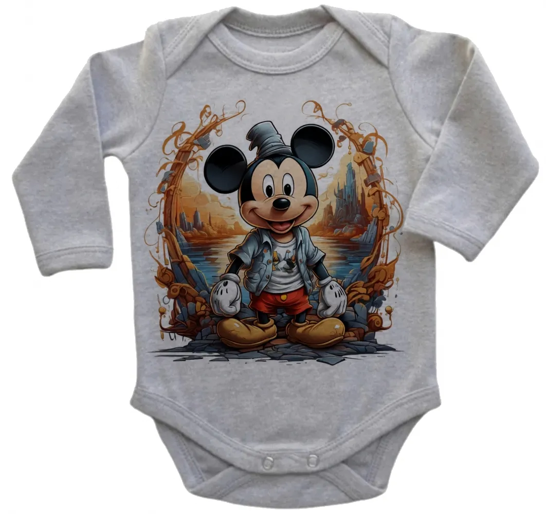 Body Bebê Infantil roupa criança Mickey mouse chapeu disney Imagem