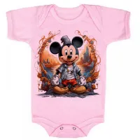 Body Bebê Infantil roupa criança Mickey mouse chapeu disney - Foto 4