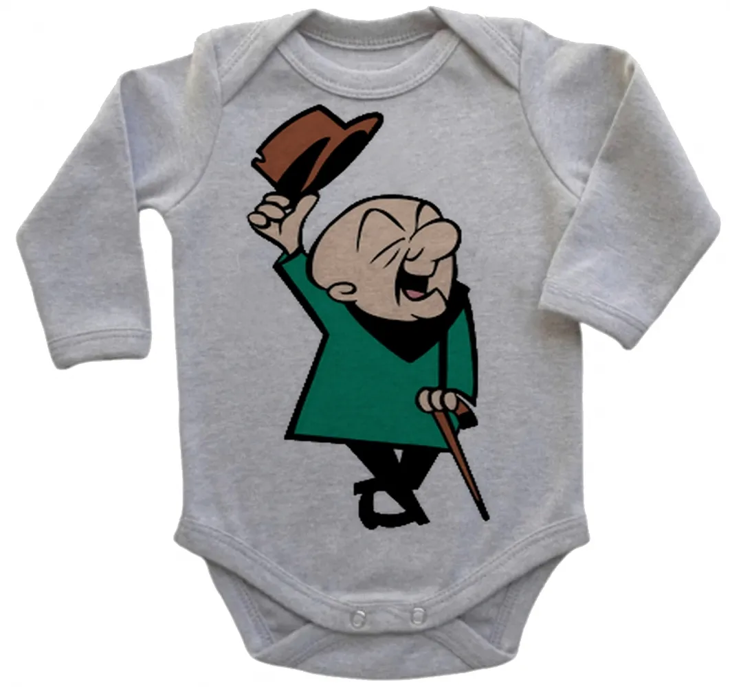 Body Bebê Infantil roupa criança Mister MR Magoo desenho antigo