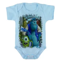 Body Bebê Infantil roupa criança Monstros sa monstros desenho - Foto 2