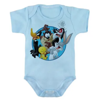 Body Bebê Infantil roupa criança Perna longa frajola taz mania patolino piu piu - Foto 2