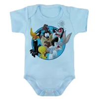 Body Bebê Infantil roupa criança Perna longa frajola taz mania patolino piu piu - Foto 2