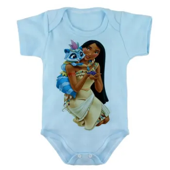 Body Bebê Infantil roupa criança Pocahontas princesa disney - Foto 2