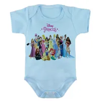 Body Bebê Infantil roupa criança princesas disney rapunzel frozen branca neve anna mulan moana jasmine bela adormecida  - Foto 2