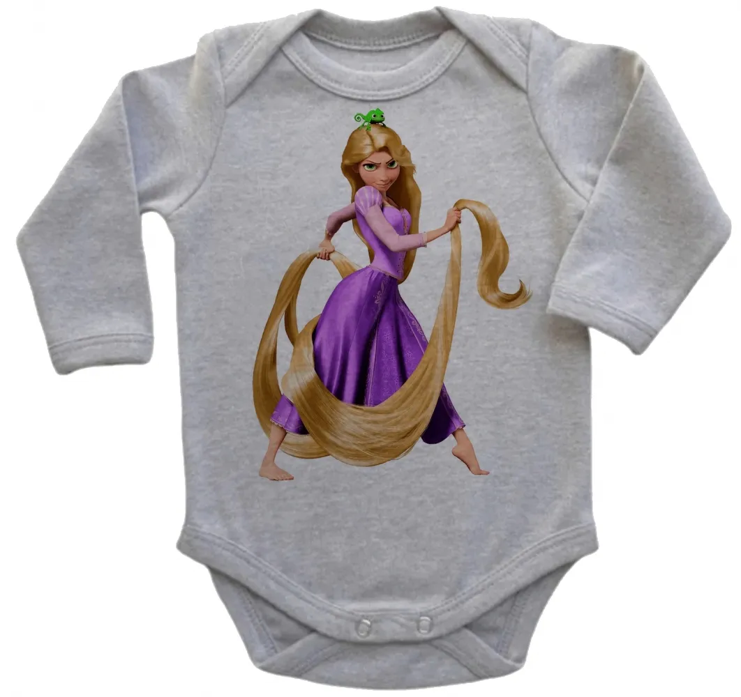 Body Bebê Infantil roupa criança rapunzel princesa disney