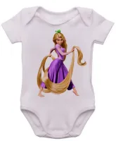 Body Bebê Infantil roupa criança rapunzel princesa disney - Foto 3